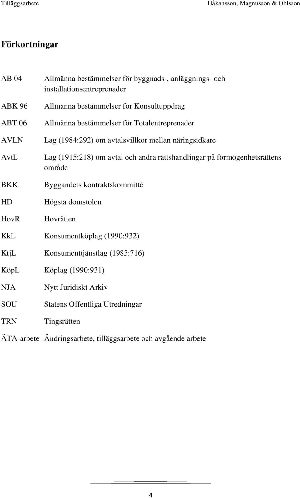 rättshandlingar på förmögenhetsrättens område Byggandets kontraktskommitté Högsta domstolen Hovrätten KkL Konsumentköplag (1990:932) KtjL Konsumenttjänstlag