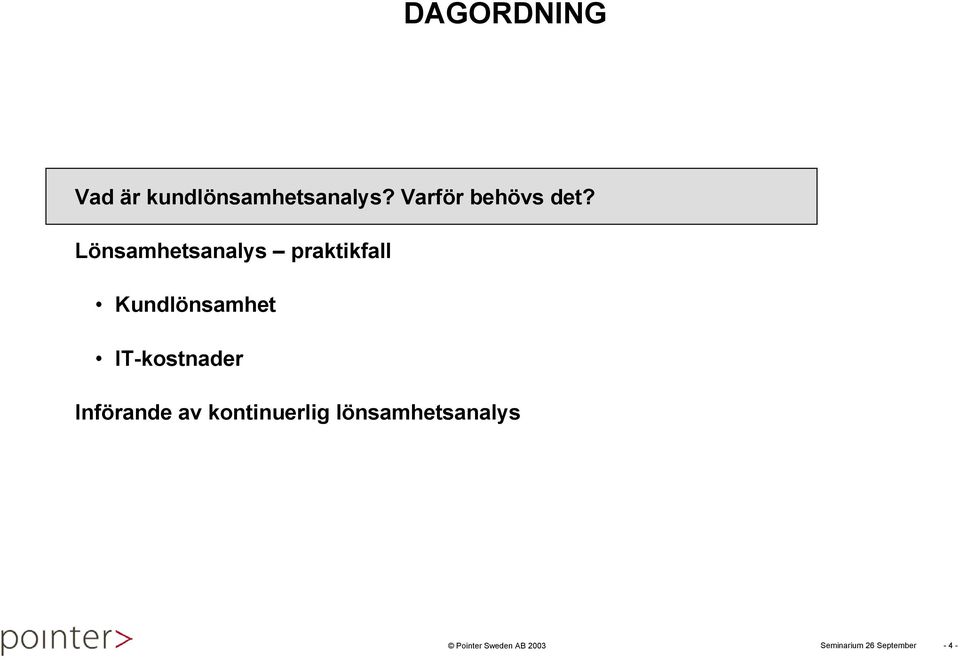 Lönsamhetsanalys praktikfall