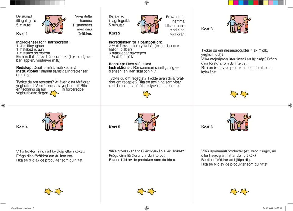 ) Redskap: Decilitermått, matskedsmått Instruktioner: Blanda samtliga ingredienser i en mugg. Tyckte du om receptet? Åt även dina föräldrar yoghurten? Vem åt mest av yoghurten?