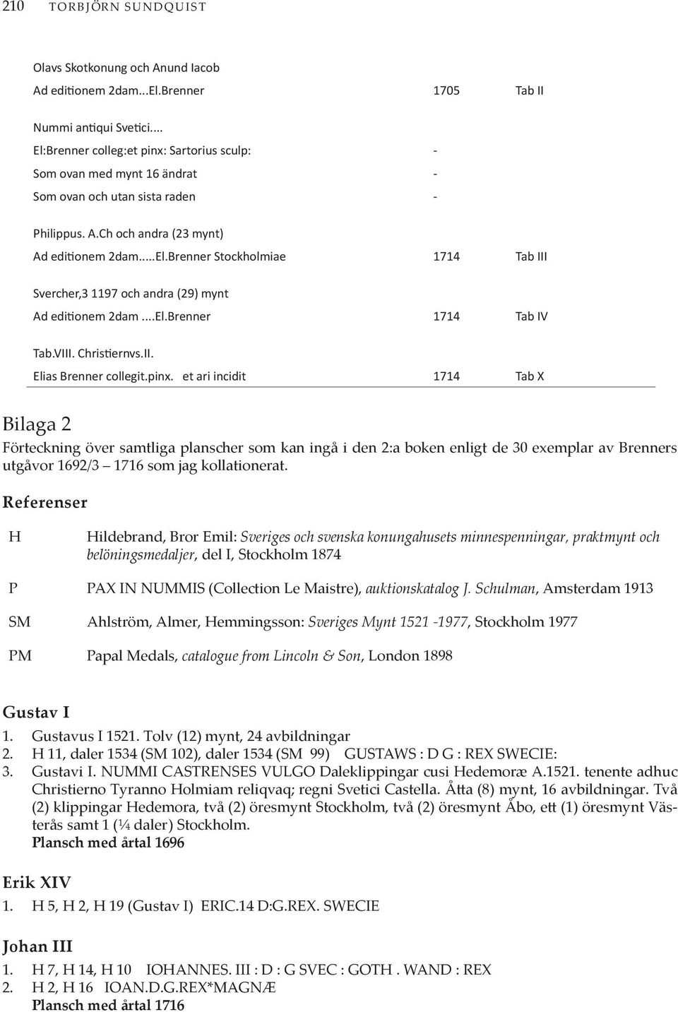 ..El.Brenner 1714 Tab IV Tab.VIII. Christiernvs.II. Elias Brenner collegit.pinx.