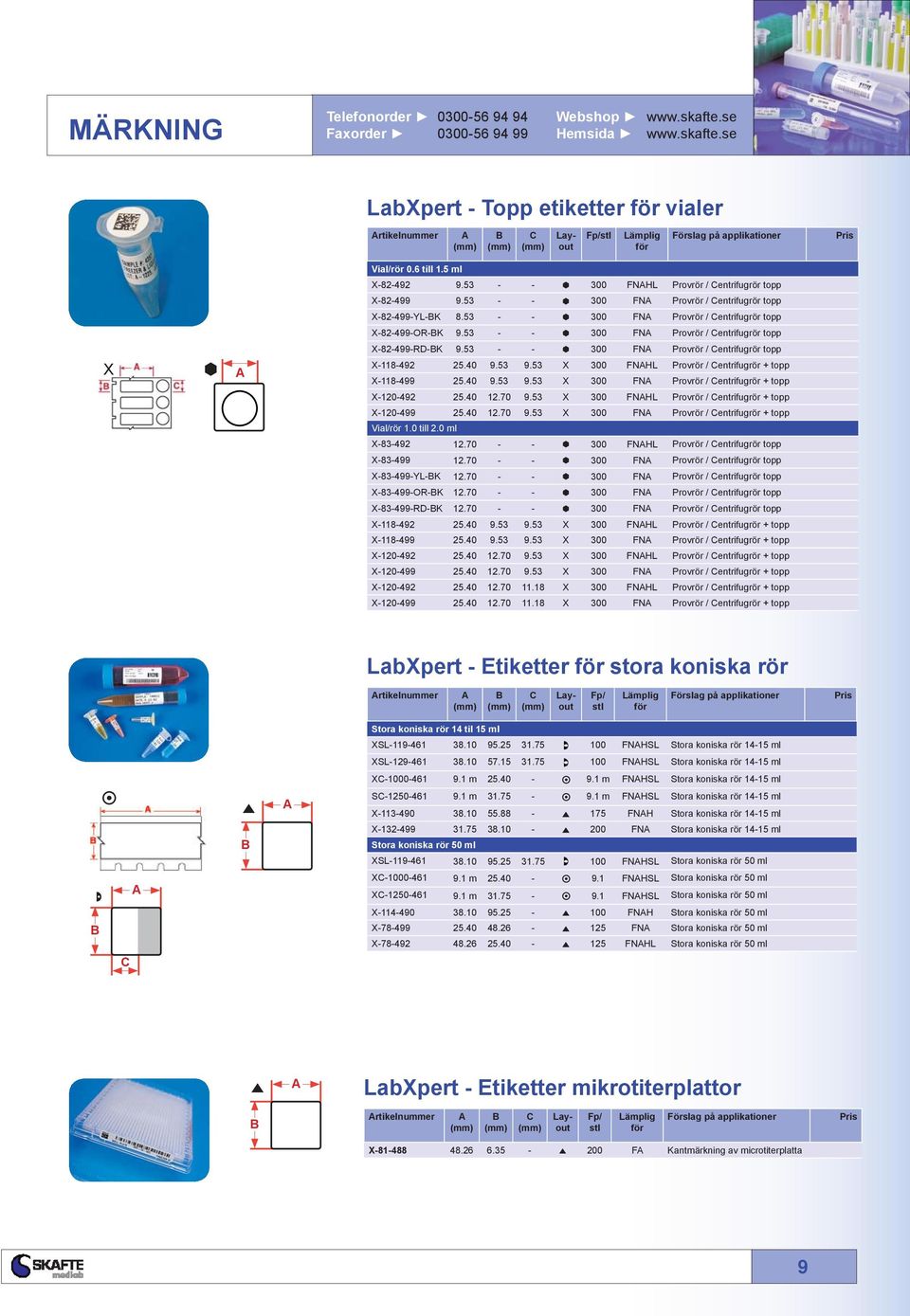 53 - - 300 FN Provrör / entrifugrör topp X X-82-499-RD-K 9.53 - - 300 FN Provrör / entrifugrör topp X-118-492 25.40 9.53 9.53 X 300 FNHL Provrör / entrifugrör + topp X-118-499 25.40 9.53 9.53 X 300 FN Provrör / entrifugrör + topp X-120-492 25.