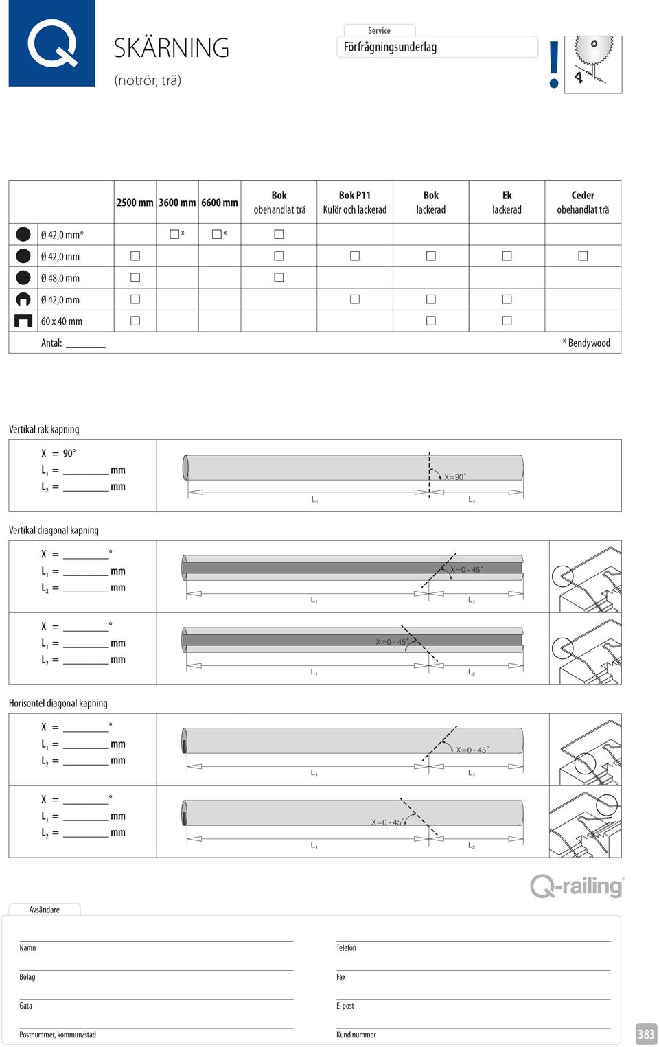 Ø 2,0 mm Ø 8,0 mm Ø 2,0 mm 60 x 0 mm : * Bendywood Vertikal rak kapning X