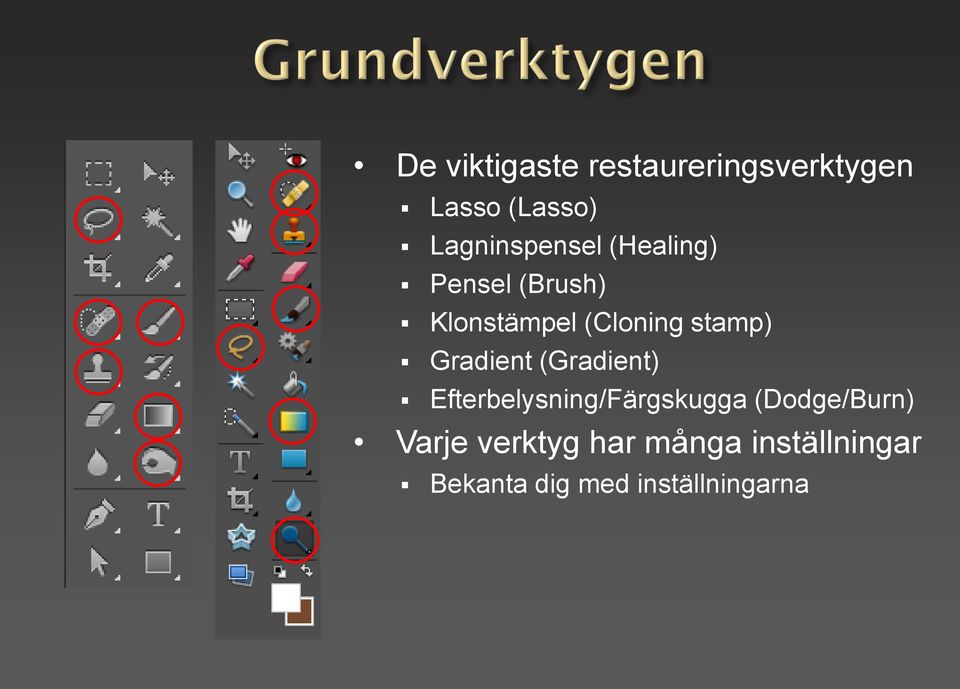 stamp) Gradient (Gradient) Efterbelysning/Färgskugga