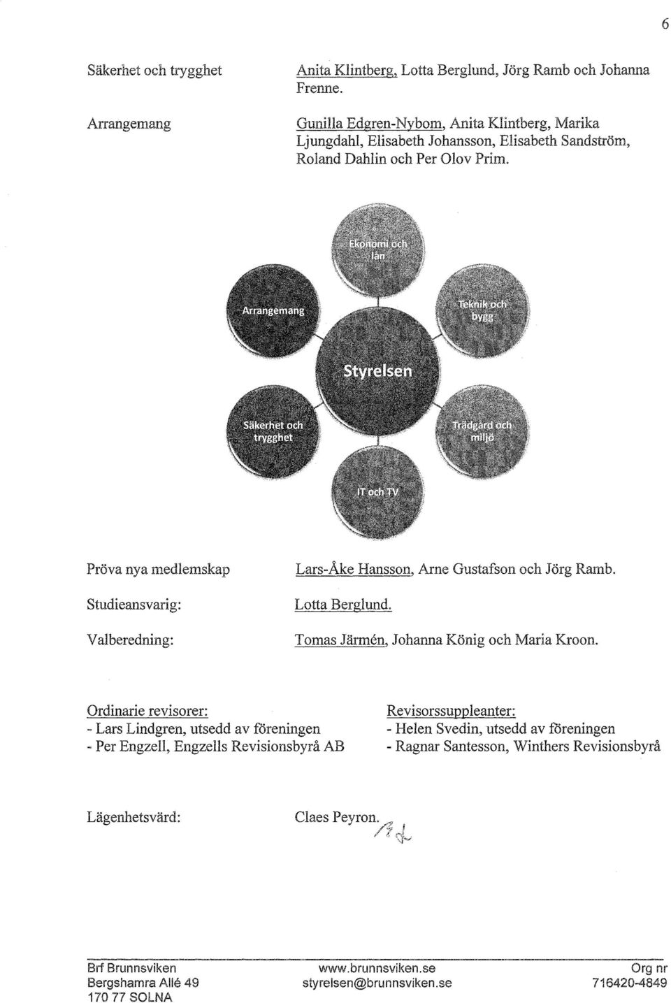 Pröva nya medlemskap studieansvarig: Valberedning: Lars-Åke Hanssn, Arne Gustafsn ch Jörg Ramb. Ltta Berglund. Tmas Järmen, Jhanna König ch Maria Krn.