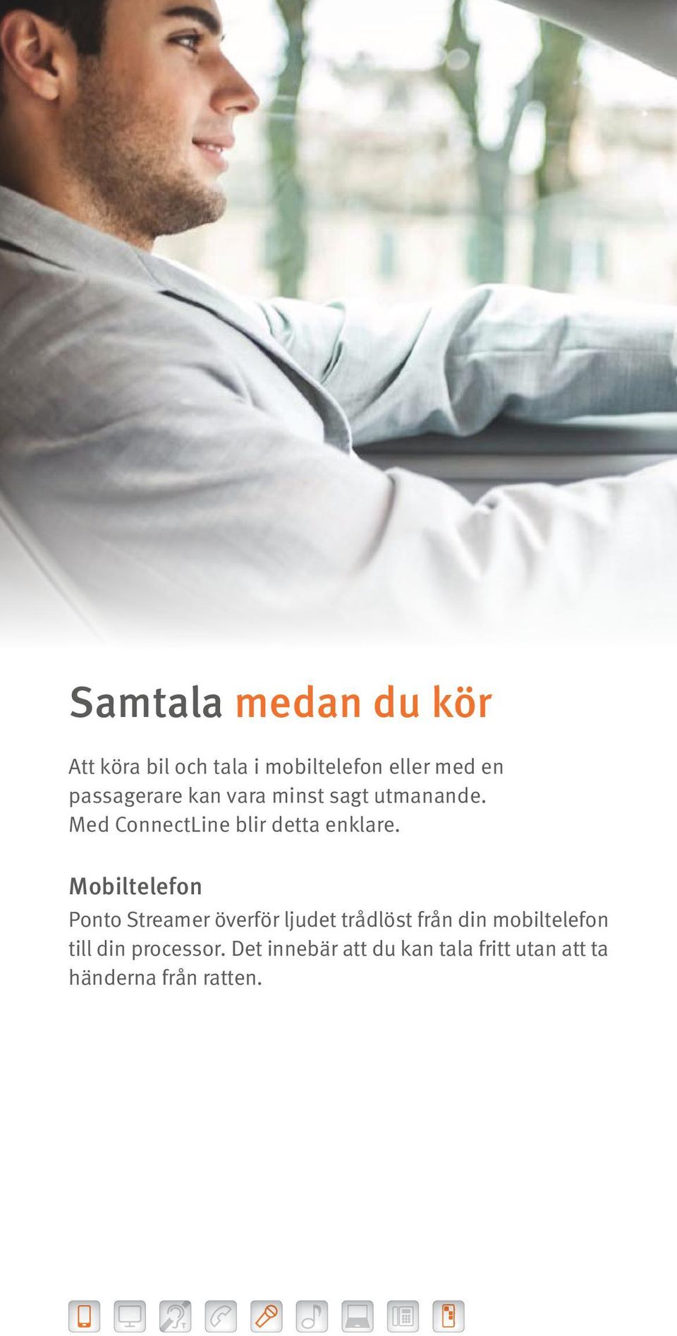 Mobiltelefon Ponto Streamer överför ljudet trådlöst från din mobiltelefon