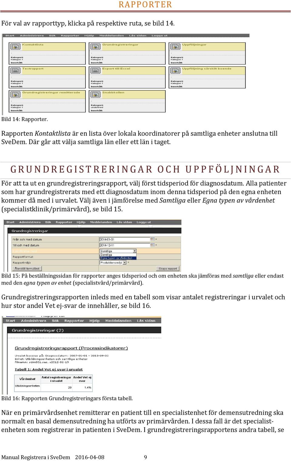 Alla patienter som har grundregistrerats med ett diagnosdatum inom denna tidsperiod på den egna enheten kommer då med i urvalet.