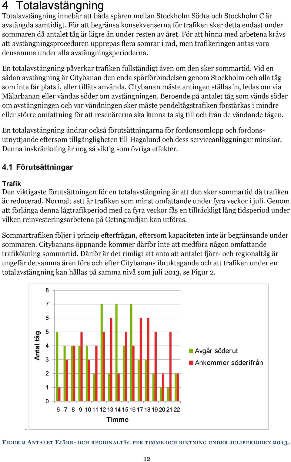 För att hinna med arbetena krävs att avstängningsproceduren upprepas flera somrar i rad, men trafikeringen antas vara densamma under alla avstängningsperioderna.