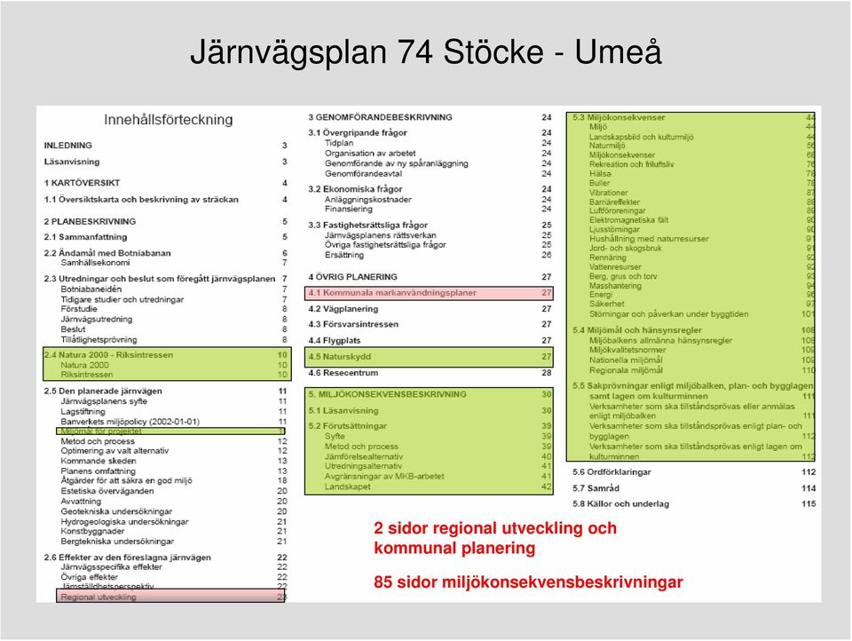 och kommunal planering 85