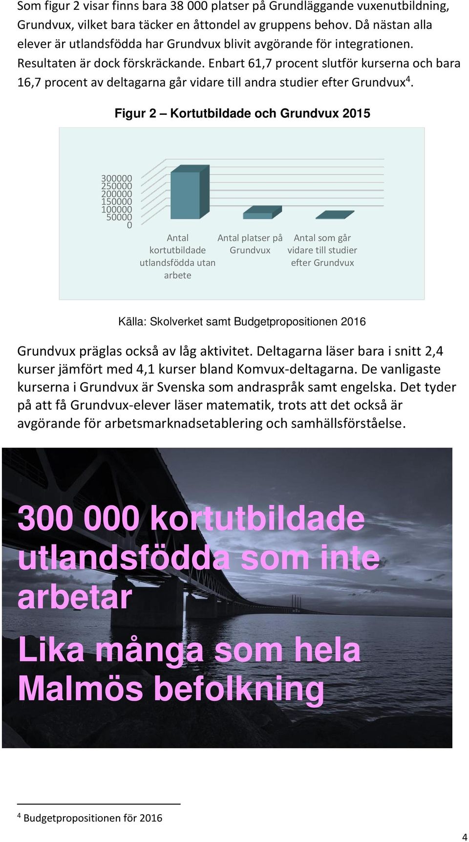 Enbart 61,7 procent slutför kurserna och bara 16,7 procent av deltagarna går vidare till andra studier efter Grundvux 4.