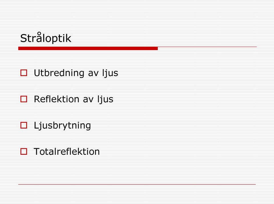 Reflektion av ljus