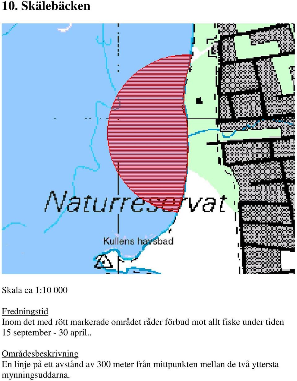 300 meter från mittpunkten