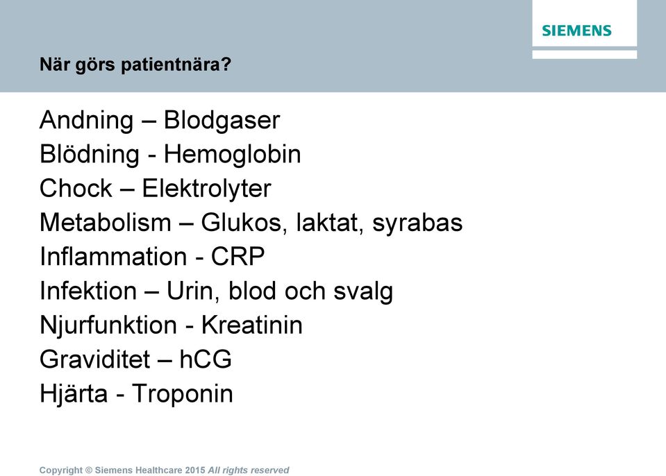 Elektrolyter Metabolism Glukos, laktat, syrabas