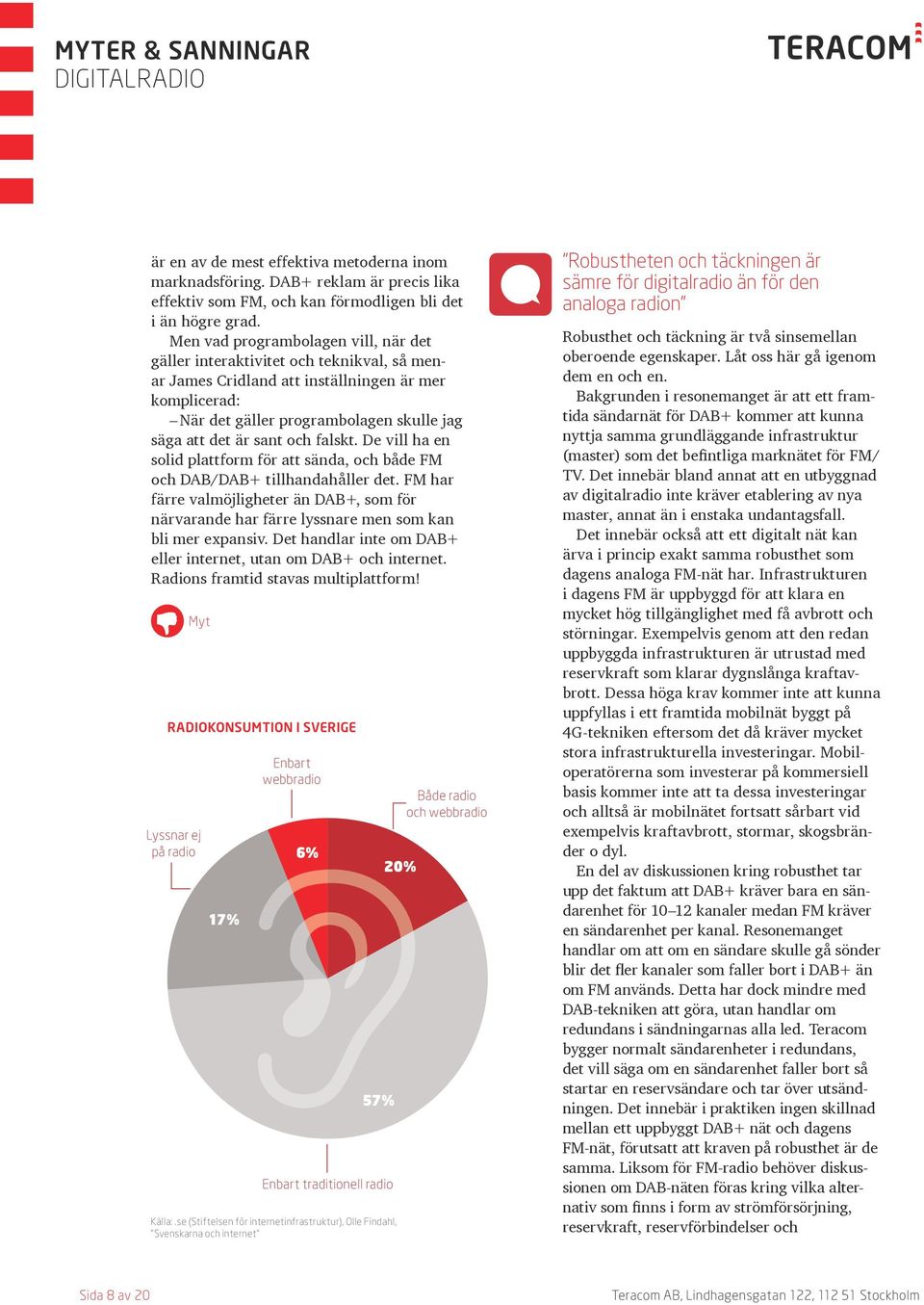 och falskt. De vill ha en solid plattform för att sända, och både FM och DAB/DAB+ tillhandahåller det.