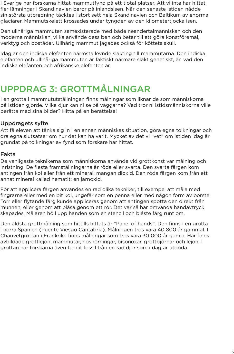 Den ullhåriga mammuten samexisterade med både neandertalmänniskan och den moderna människan, vilka använde dess ben och betar till att göra konstföremål, verktyg och bostäder.