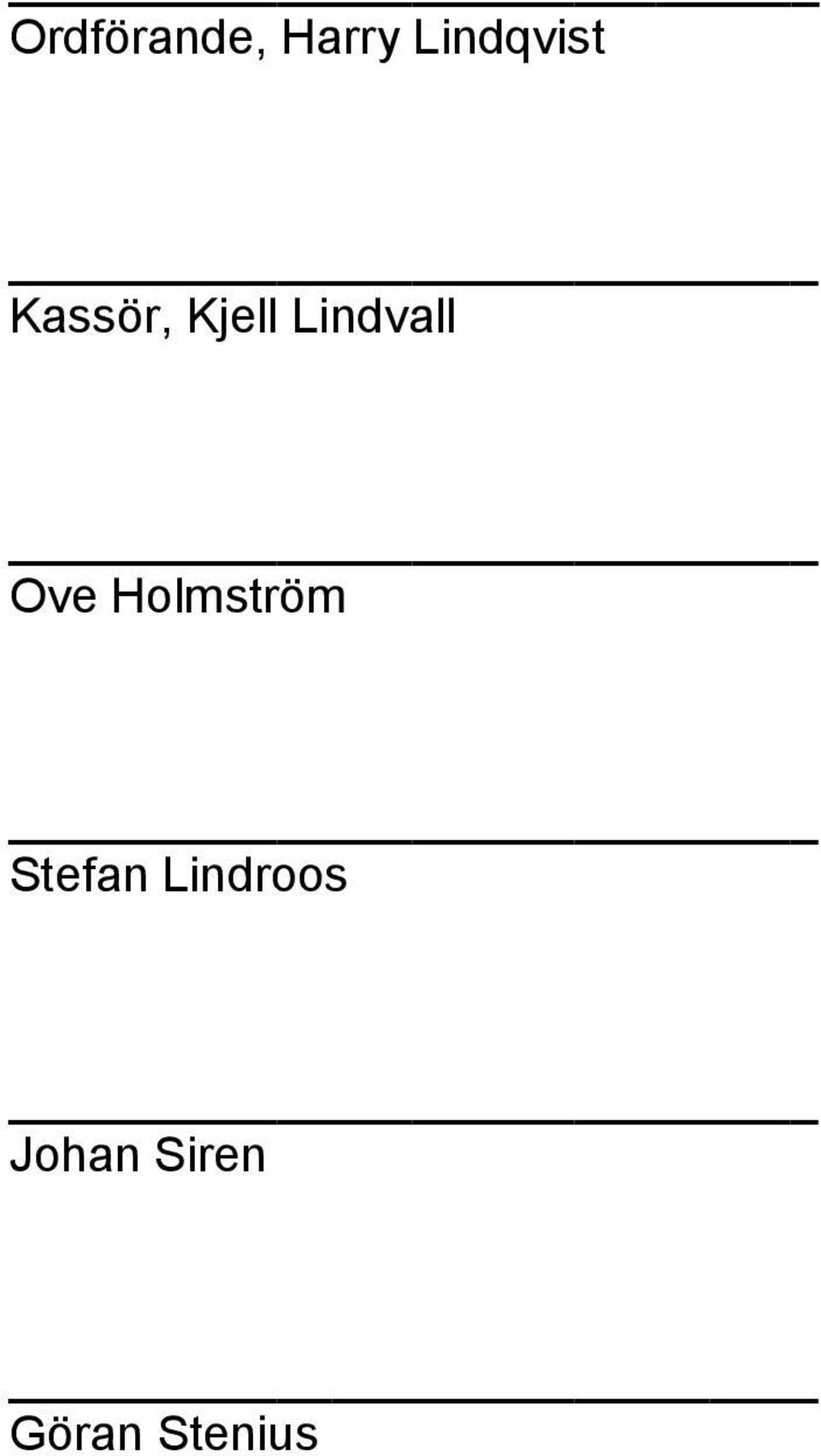 Lindvall Ove Holmström