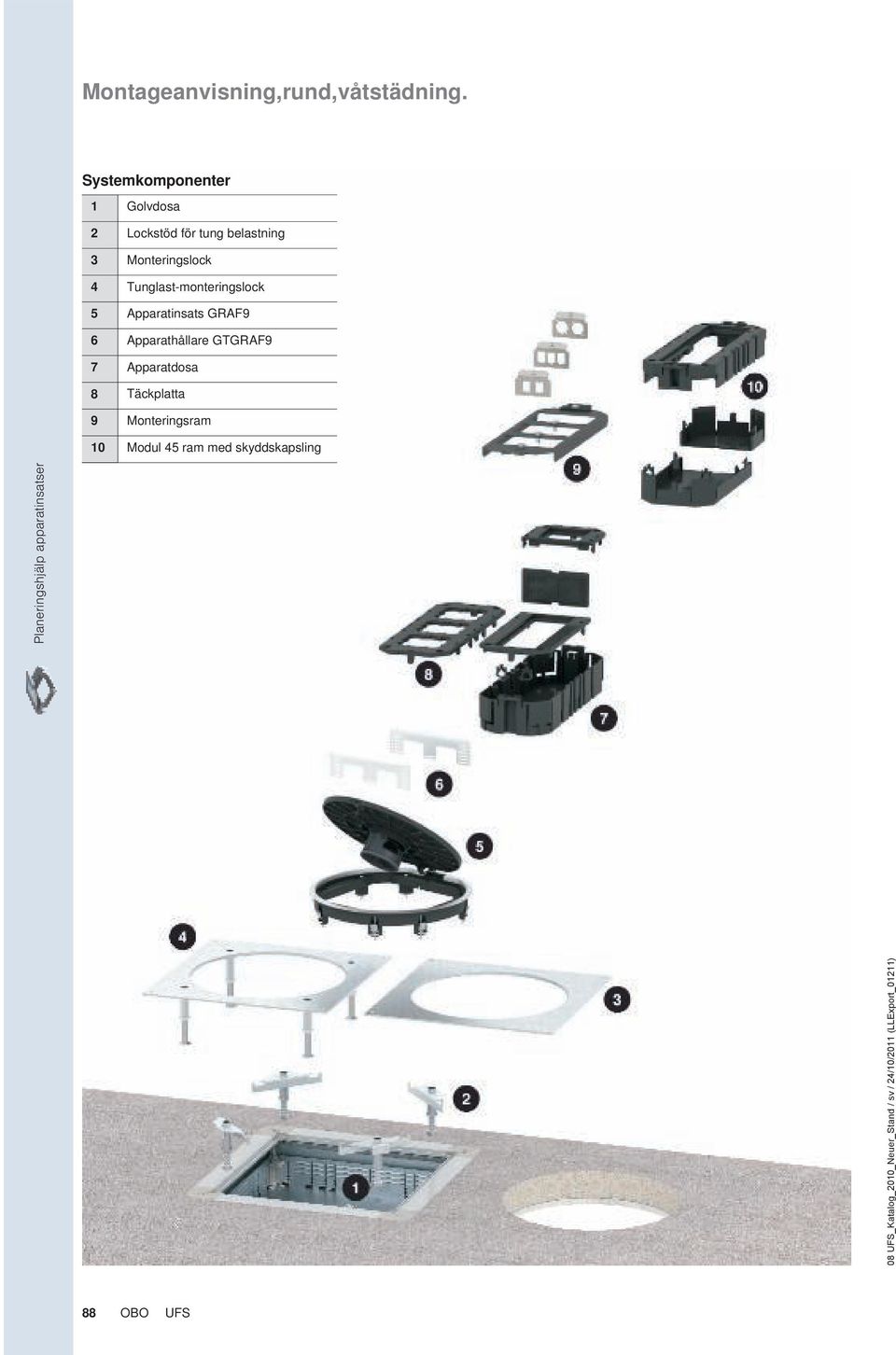 belastning Monteringslock Tunglast-monteringslock Apparatinsats GRAF9