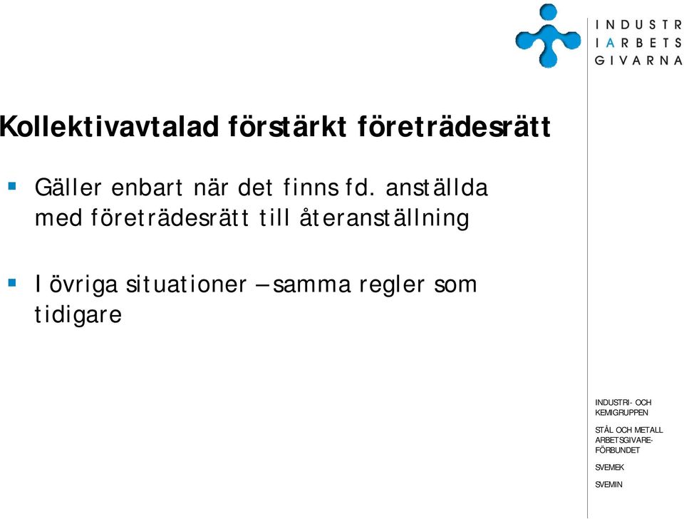 anställda med företrädesrätt till