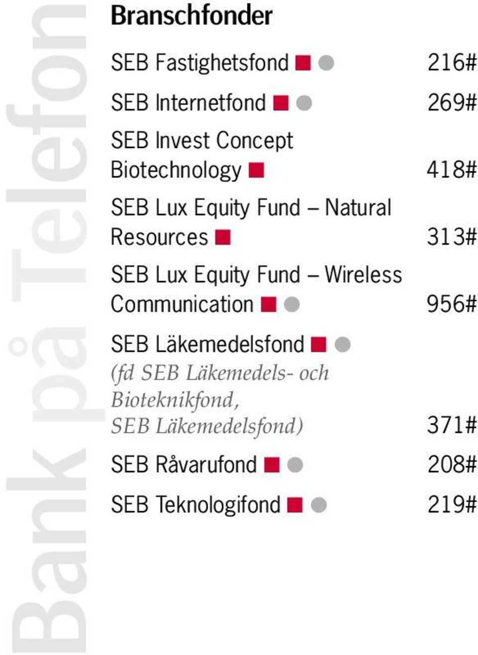 Communication 956# SEB Läkemedelsfond (fd SEB Läkemedels- och