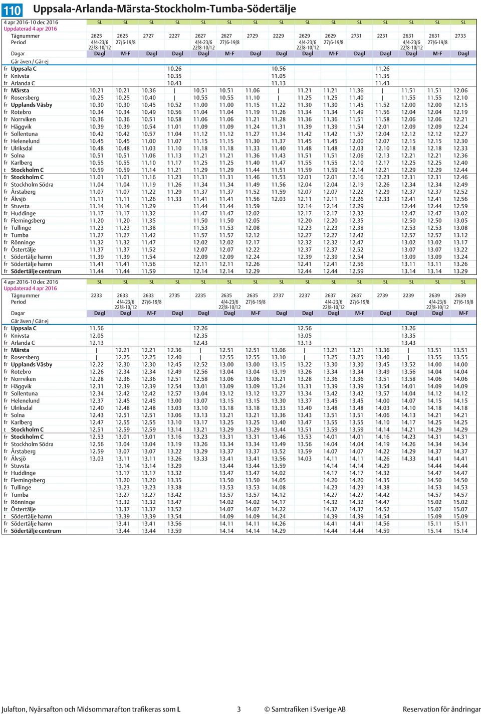 06 fr Rosersberg 10.25 10.25 10.40 10.55 10.55 11.10 11.25 11.25 11.40 11.55 11.55 12.10 fr Upplands Väsby 10.30 10.30 10.45 10.52 11.00 11.00 11.15 11.22 11.30 11.30 11.45 11.52 12.00 12.