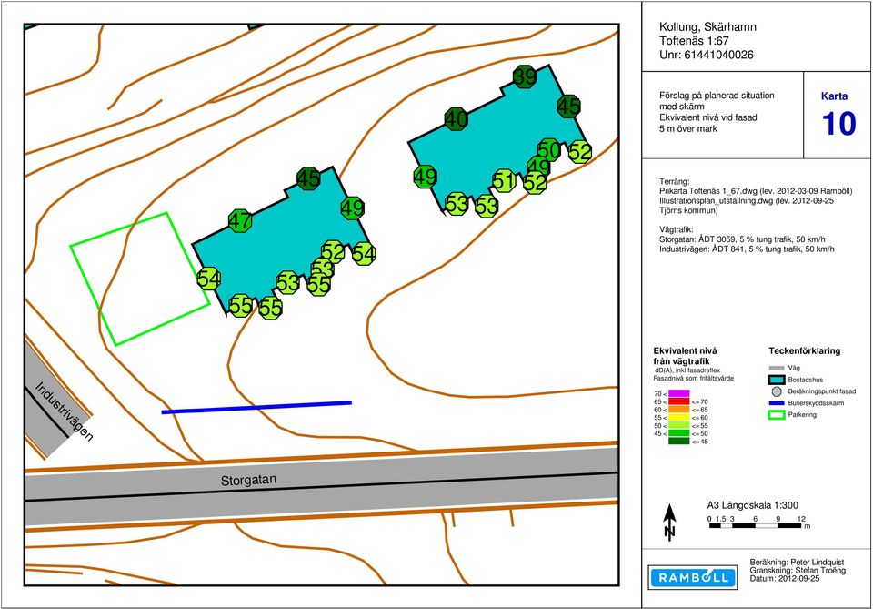 ar, Storgatan: parkeringsytor ÅDT 3059, etc 5 % so tung hård trafik, ark, k/h övrig ark juk : ÅDT 841, 5 %