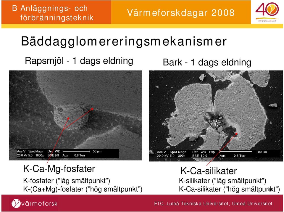 smältpunkt ) K-(Ca+Mg)-fosfater ( hög smältpunkt )