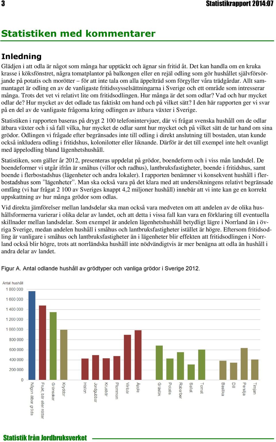 våra trädgårdar. Allt sammantaget är odling en av de vanligaste fritidssysselsättningarna i Sverige och ett område som intresserar många. Trots det vet vi relativt lite om fritidsodlingen.