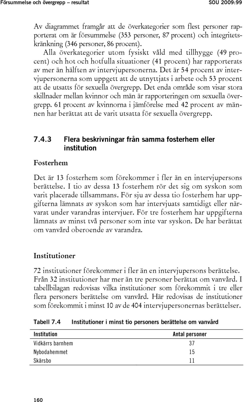 Det är 54 procent av intervjupersonerna som uppgett att de utnyttjats i arbete och 53 procent att de utsatts för sexuella övergrepp.