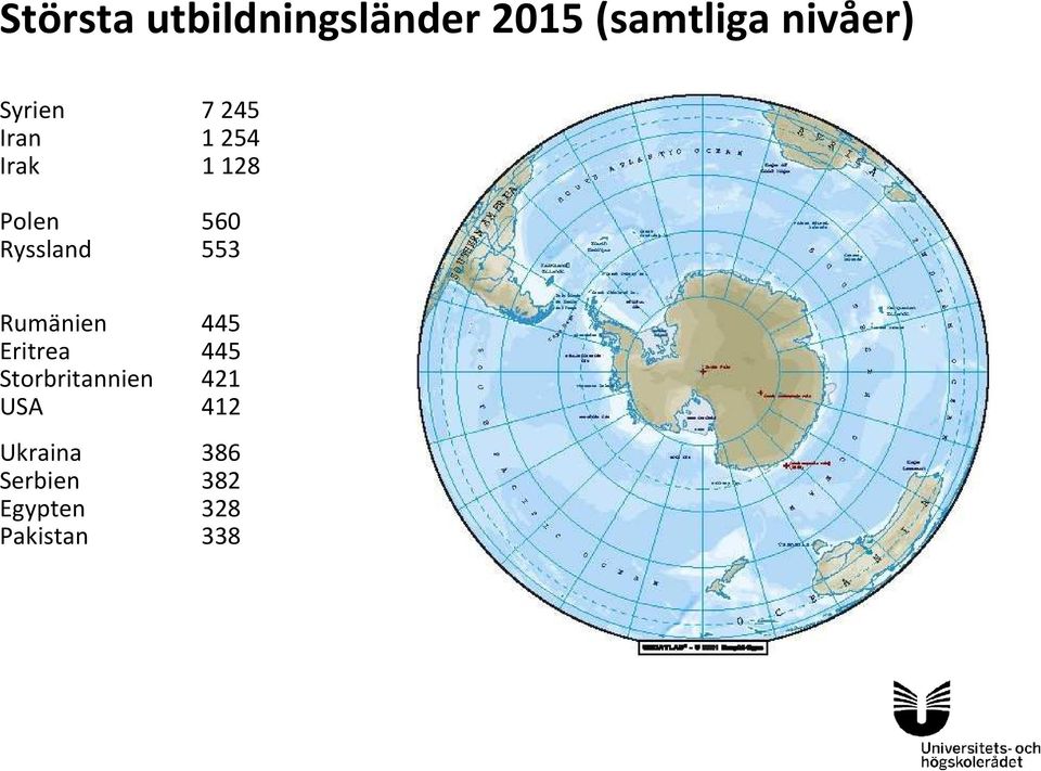 553 Rumänien 445 Eritrea 445 Storbritannien 421