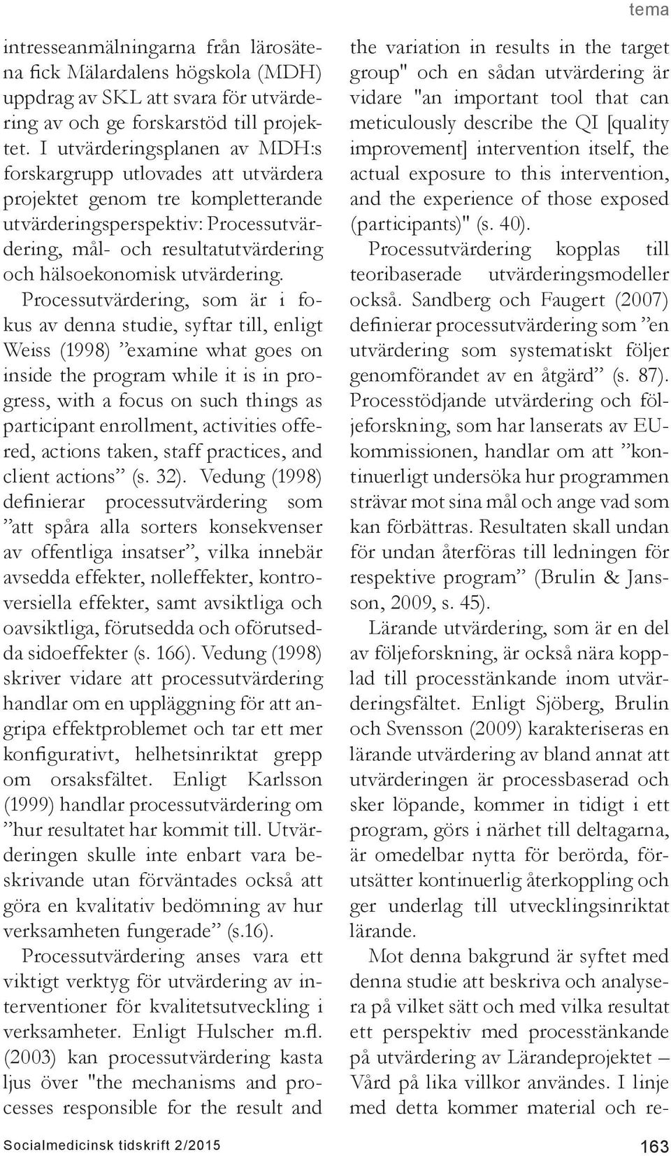 utvärdering.