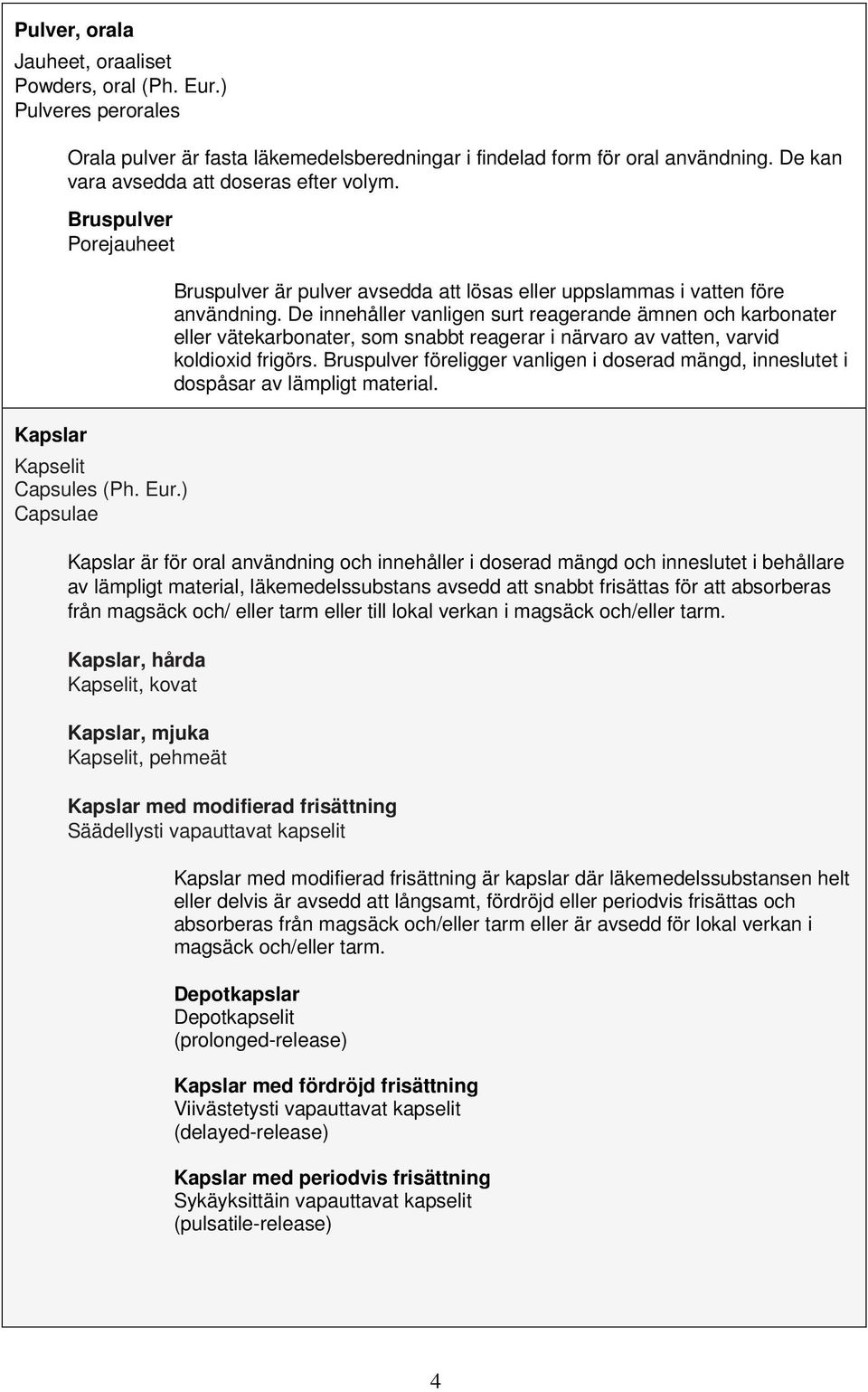 De innehåller vanligen surt reagerande ämnen och karbonater eller vätekarbonater, som snabbt reagerar i närvaro av vatten, varvid koldioxid frigörs.