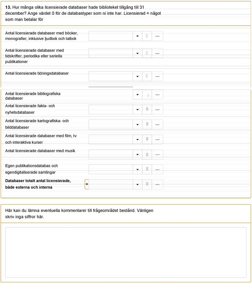 publikationer Antal licensierade tidningsdatabaser Antal licensierade bibliografiska databaser Antal licensierade fakta- och nyhetsdatabaser Antal licensierade kartografiska- och bilddatabaser Antal