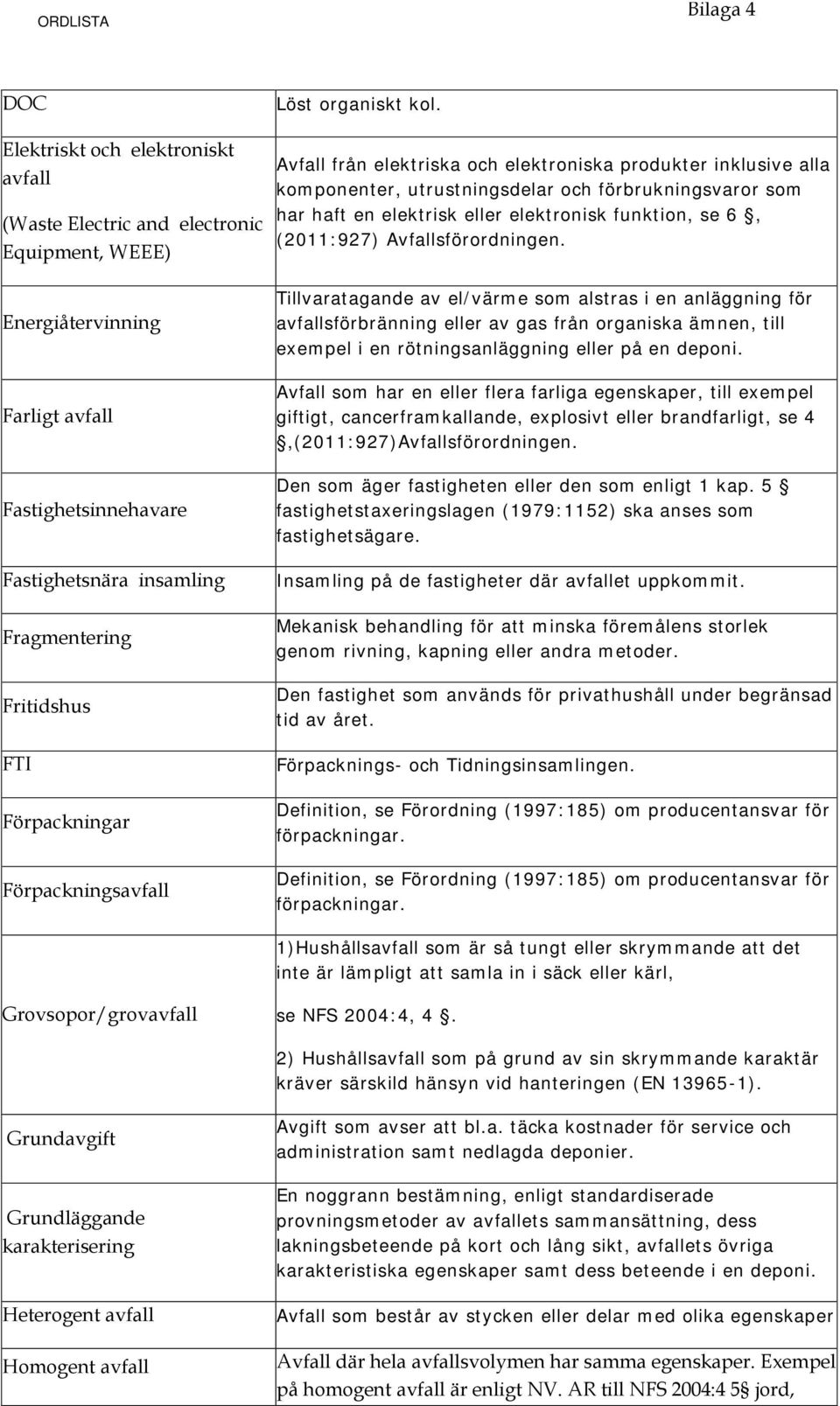 Avfall från elektriska och elektroniska produkter inklusive alla komponenter, utrustningsdelar och förbrukningsvaror som har haft en elektrisk eller elektronisk funktion, se 6, (2011:927)