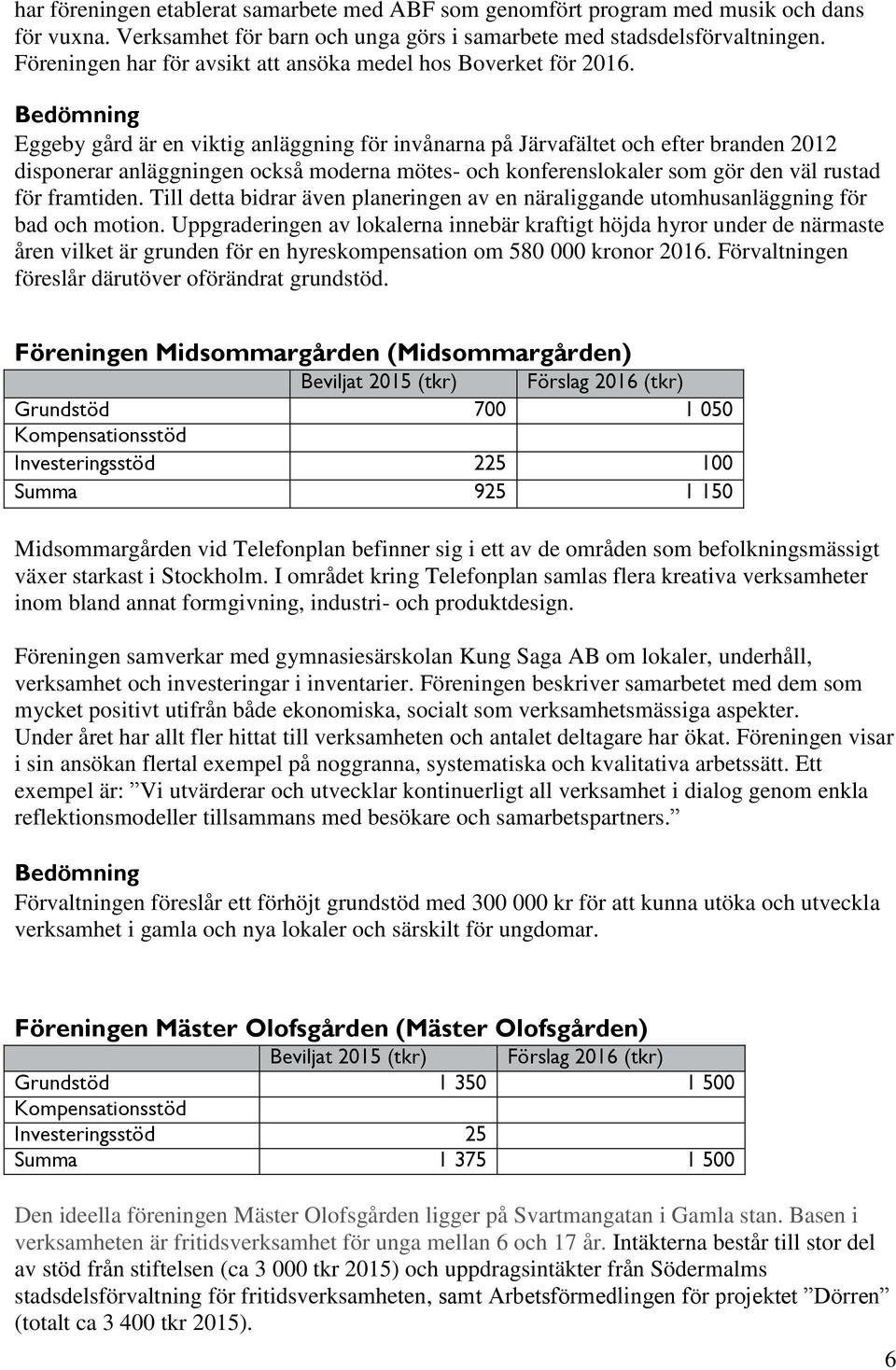 Eggeby gård är en viktig anläggning för invånarna på Järvafältet och efter branden 2012 disponerar anläggningen också moderna mötes- och konferenslokaler som gör den väl rustad för framtiden.