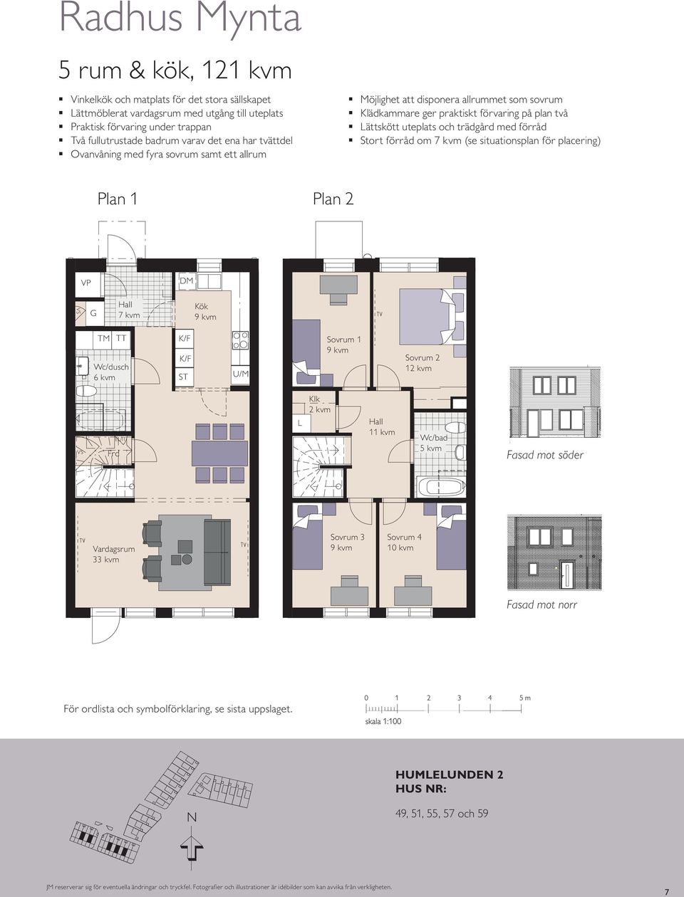 Stort förråd om 7 kvm (se situationsplan för placering) Plan 1 Plan 2 VP DM ök kvm VS 7 kvm Kök U/M TM TT Wc/dusch 6 kvm K/F K/F ST U/M Sovrum 1 Sovrum 2 12 kvm Sovrum 1 Sovrum 2 12 kvm VS Frd EL/IT