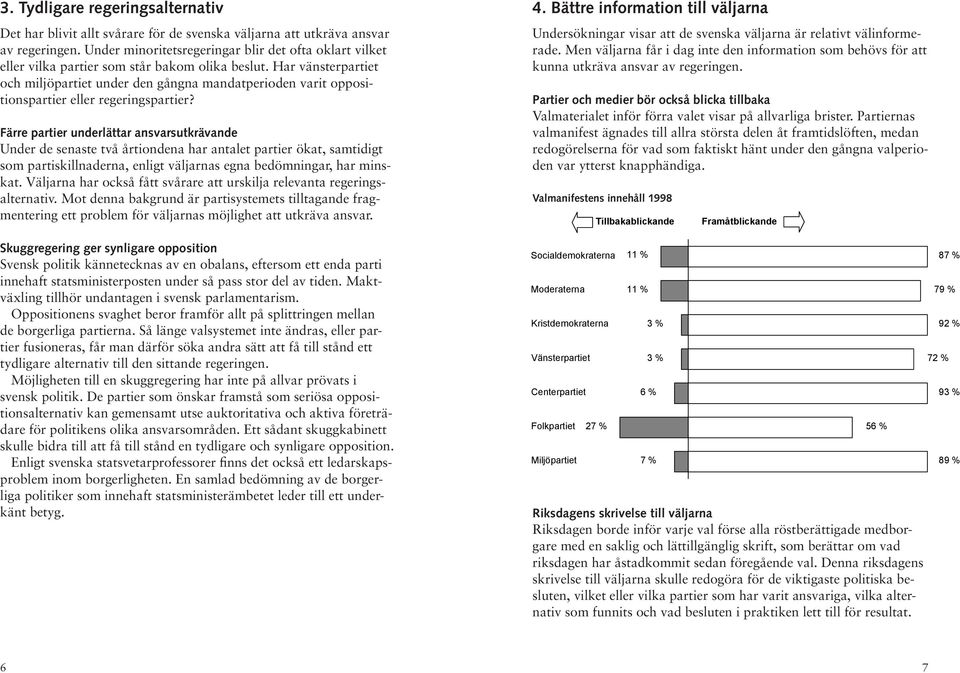 Har vänsterpartiet och miljöpartiet under den gångna mandatperioden varit oppositionspartier eller regeringspartier?