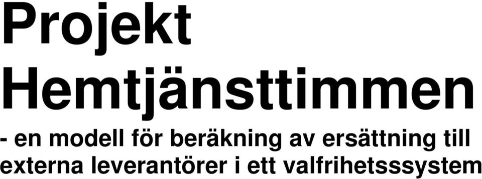 ersättning till externa