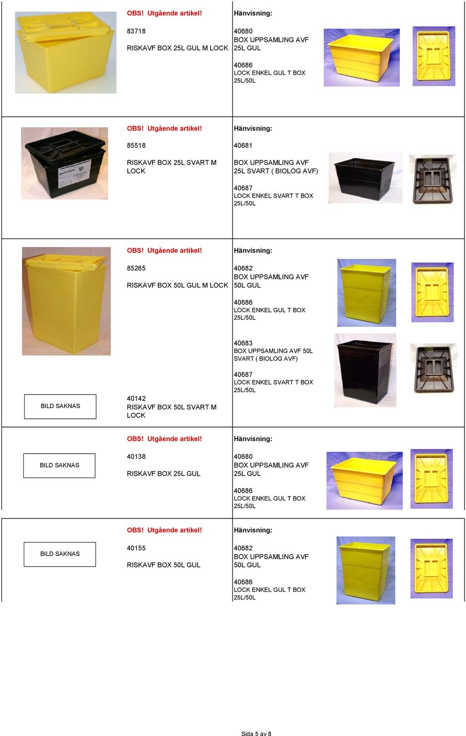 50L GUL 50L SVART ( BIOLOG AVF) 40142 RISKAVF BOX 50L SVART M LOCK 40138