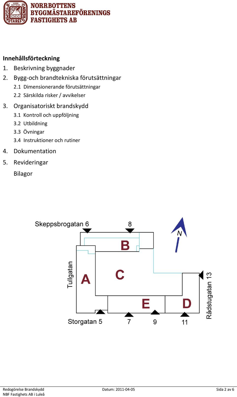 Organisatoriskt brandskydd 3.1 Kontroll och uppföljning 3.2 Utbildning 3.3 Övningar 3.