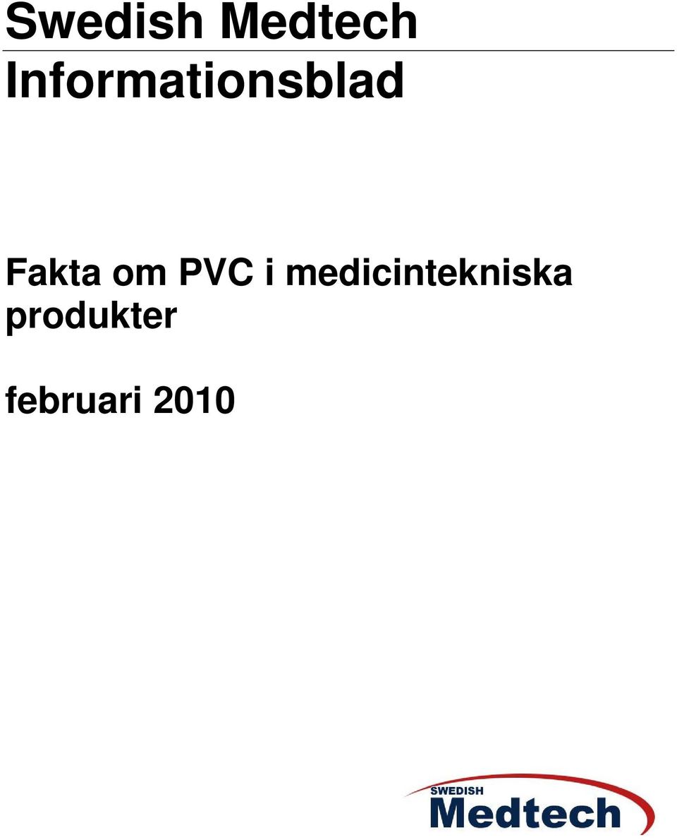 Fakta om PVC i