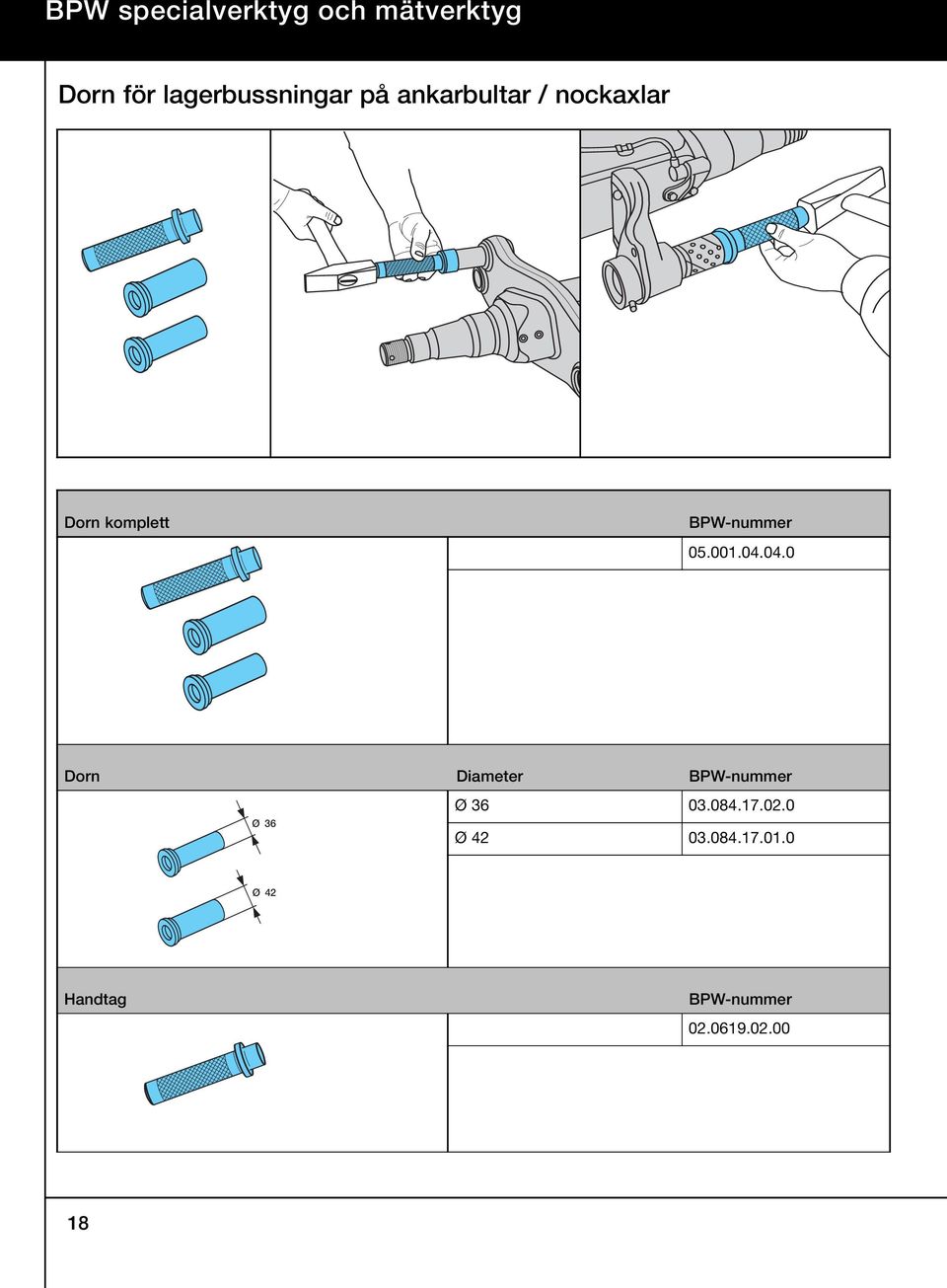 04.04.0 Dorn Diameter BPW-nummer Ø 36 03.084.17.02.