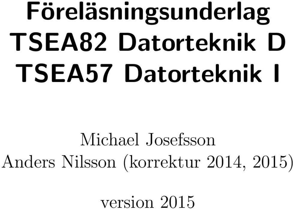 I Michael Josefsson Anders