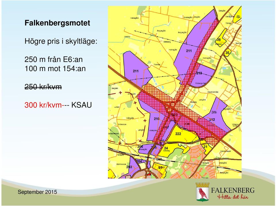 från E6:an 100 m mot