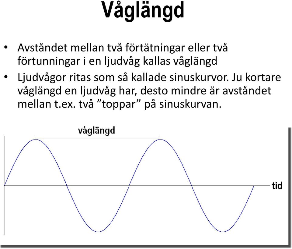 som så kallade sinuskurvor.