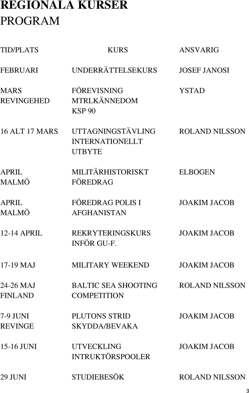 AFGHANISTAN 12-14 APRIL REKRYTERINGSKURS JOAKIM JACOB INFÖR GU-F.