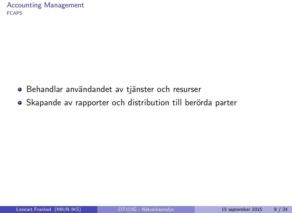 distribution till berörda parter Lennart Franked