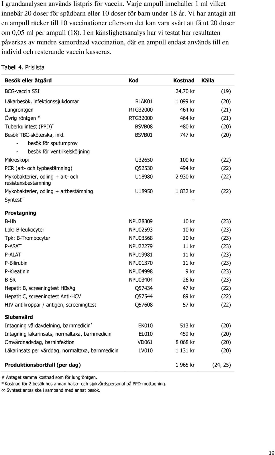 I en känslighetsanalys har vi testat hur resultaten påverkas av mindre samordnad vaccination, där en ampull endast används till en individ och resterande vaccin kasseras. Tabell 4.