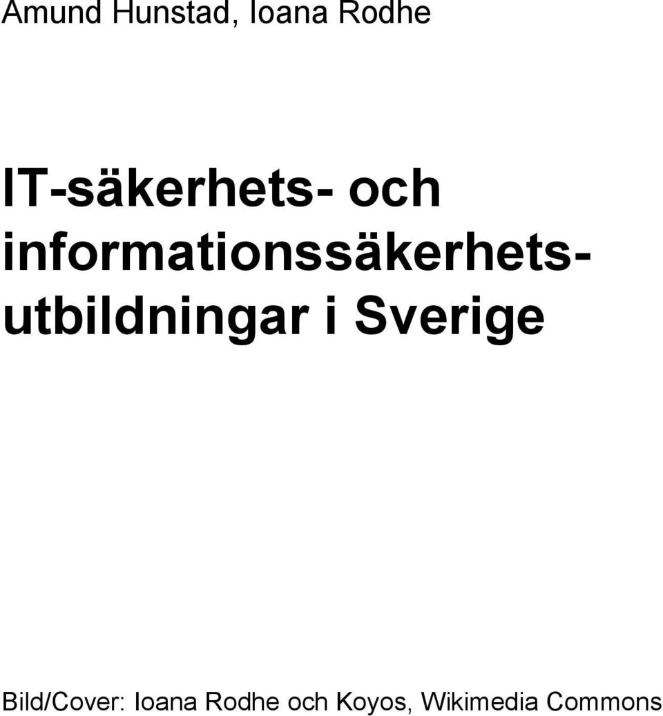 informationssäkerhetsutbildningar i