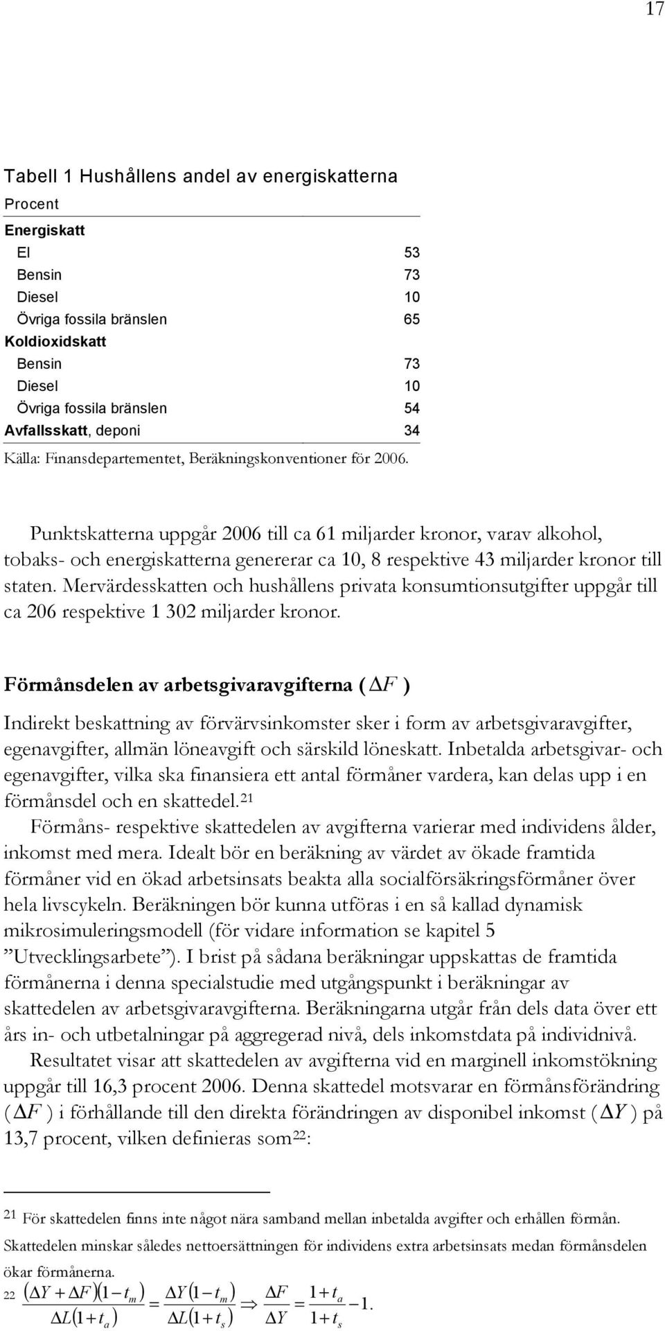 Punktskatterna uppgår 2006 till ca 61 miljarder kronor, varav alkohol, tobaks- och energiskatterna genererar ca 10, 8 respektive 43 miljarder kronor till staten.