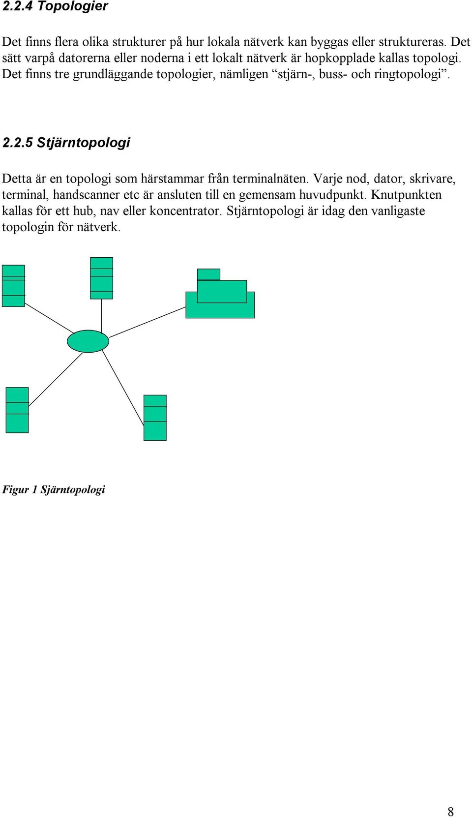 Det finns tre grundläggande topologier, nämligen stjärn-, buss- och ringtopologi. 2.