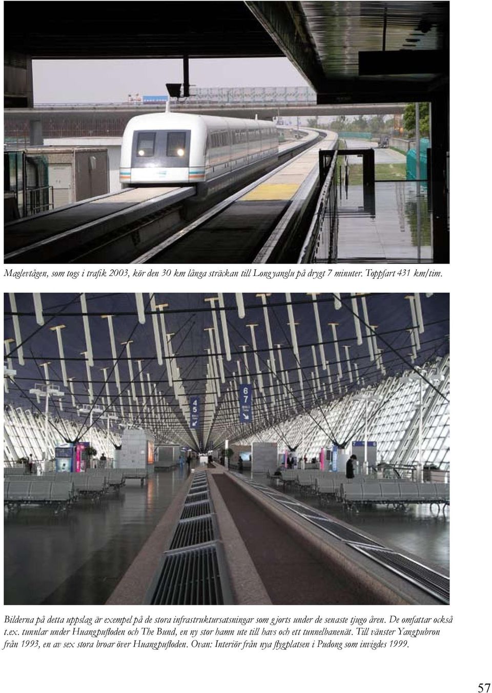 De omfattar också t.ex. tunnlar under Huangpufloden och The Bund, en ny stor hamn ute till havs och ett tunnelbanenät.